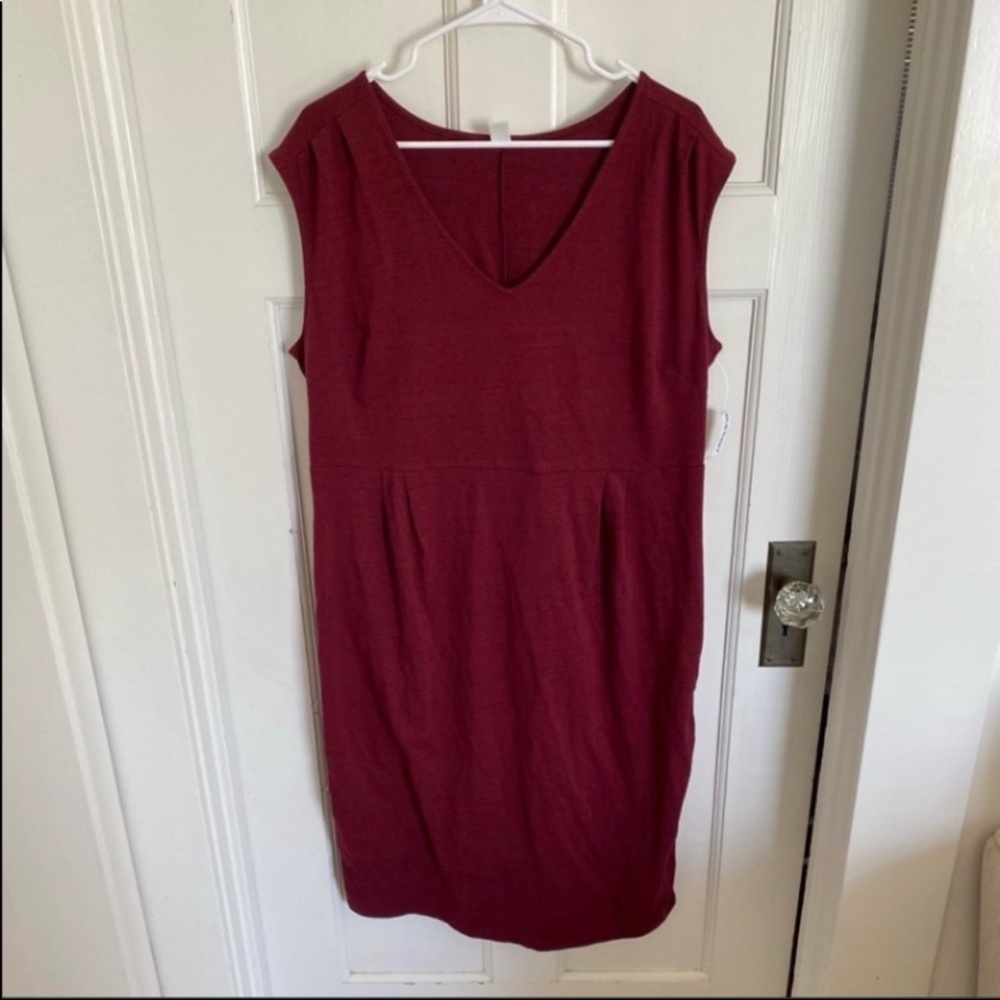 NWT Old Navy dark red sleeveless knee length dress size 1x